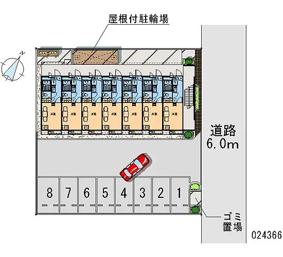 ★手数料０円★上尾市中妻４丁目　月極駐車場（LP）